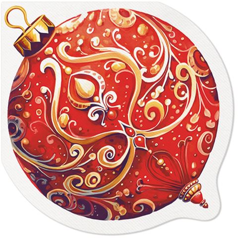 PAW szalvéták 32x32cm Airlaid shape Decorative Bauble