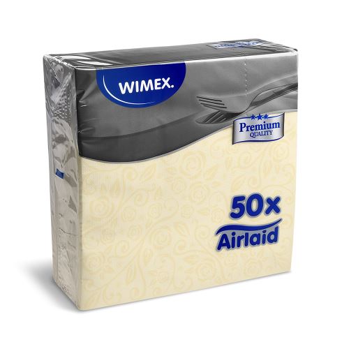 Szalvéta PREMIUM 40 x 40 cm "dekor R" bézs [50 db] (1)