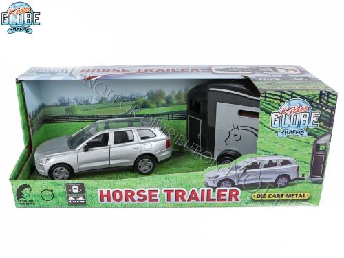 Gyerek Globe Traffic Volvo EX90 fém Volvo EX90 fém ló pótkocsival 28cm fordítva dobozban