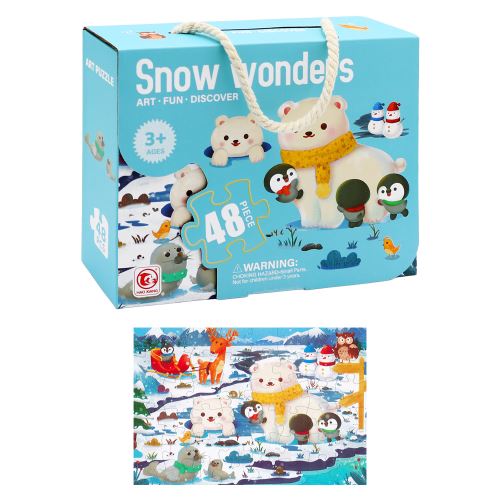 Gyermek kirakós 50 x 34 cm (48 darab) - Snow Wonders