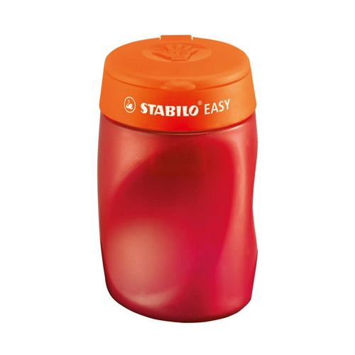 Hegyező, háromlyukú, tartályos, jobbkezes, STABILO "Easy", narancs