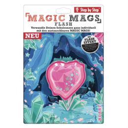 Magic Mags Flash szívecske villogó kép, iskolatáskákra, Step by Step GRADE, SPACE, CLOUD, 2v1 (2)