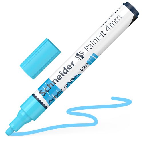 Popisovač Schneider Paint-It 320 Acrylic Marker 4mm - pastel modrá