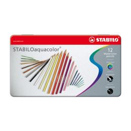 Színes ceruzák aquacolor fém doboz 12db