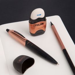 Radír  + Hegyező  MILAN Capsule Copper (4)