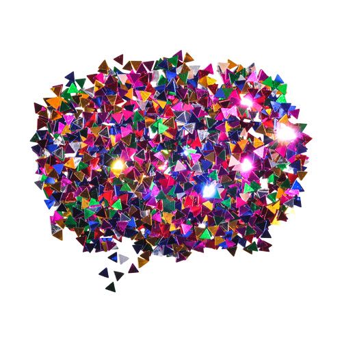 Dekoráció  háromszögek mix szín 6 mm 14 g