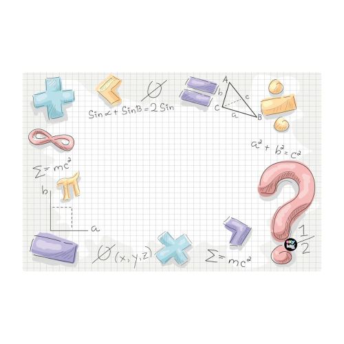 Asztal alátét 60x40cm Matematika