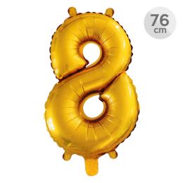 Számlufi szülinapra 86 cm - 8, arany