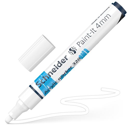 Popisovač Schneider Paint-It 320 Acrylic Marker 4mm - biely