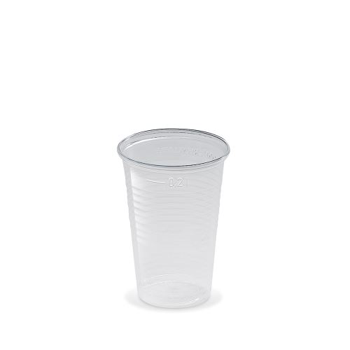 Műanyag pohár 0,2 l víztiszta (PP), 100db