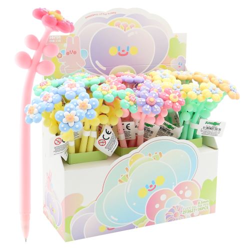 Gél toll JUNIOR Flower 0,5 mm - kék (1)