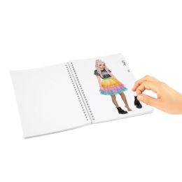Zsebes színező oldalak matricákkal Topmodell - Louise és Lexy (3)