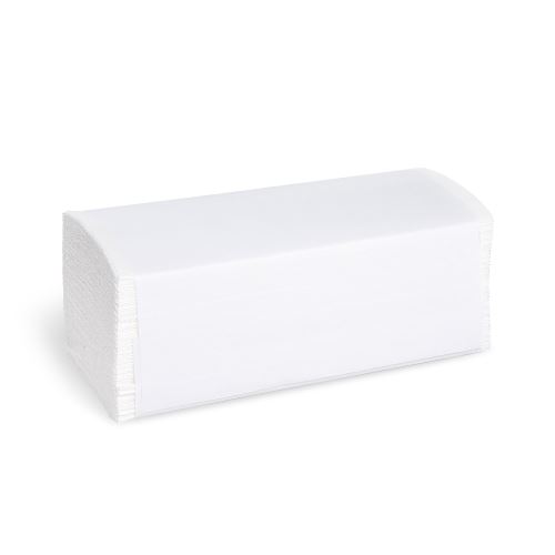 Papierový uterák (FSC Mix) ZZ skladaný V 1vrstvý biely 23 x 21 cm [20 x 200 ks]