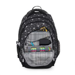 Iskolai hátizsák BagMaster SUPERNOVA 24 A - fekete-fehér (3)