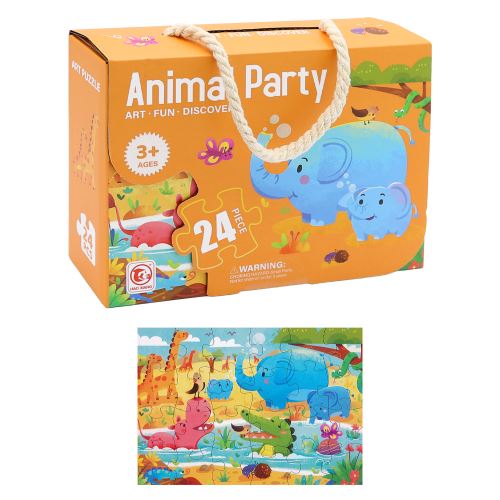 Gyermek kirakós 44 x 31 cm (24 darab) - Animal Party