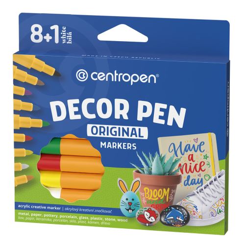 CENTROPEN 2738 Decor Pen dekorációs filctoll - 8+1 db-os készlet