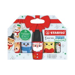 Zvýrazňovač STABILO BOSS MINI Frosty Friends (sada 5 ks)