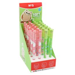 Gél/gumi görgő M&G iErase Soft Animals - Bagoly (színkeverék) - kék utántöltő (1)
