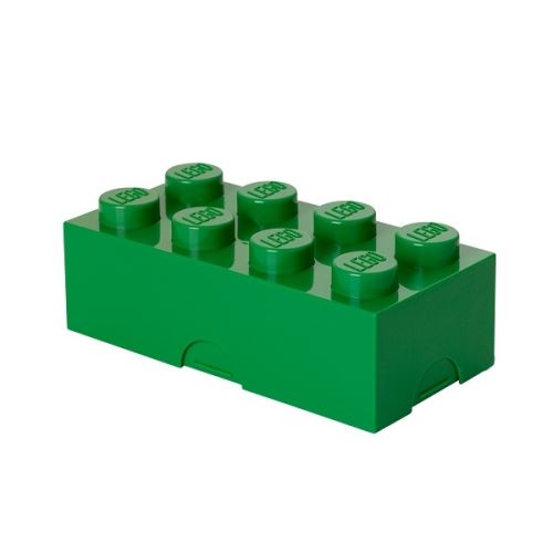 LEGO box na desiatu 100 x 200 x 75 mm - tmavo zelená