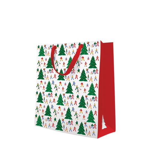 Ajándéktáska PAW Christmas Hustle, nagy 26,5x13x33,5 cm