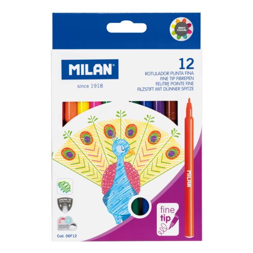 Fixy MILAN s guľatým hrotom 2 mm - sada 12 ks
