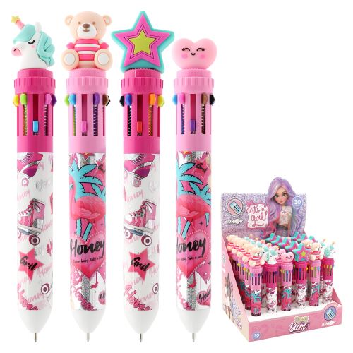 Golyóstoll 10 színű JUNIOR Honey Girl (2)