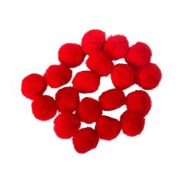 Dekoračné pompony 2 cm červené - sada 20 ks (4)