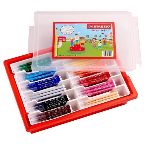 Filctoll STABILO Trio A-Z - 144 db-os doboz- 12 különböző szín
