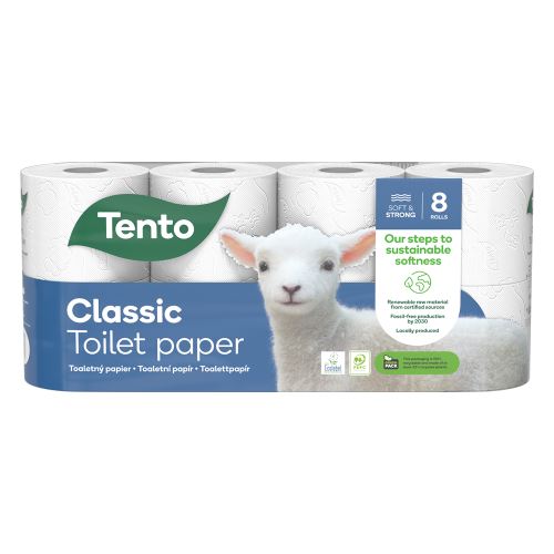 Toaletpapír Tento Classic, 3-rétegű/21 m, 8db/csomag