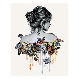 Gyémánt festmény (keret nélkül) - Butterfly Woman
