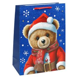 Karácsonyi ajándéktáska 40x30x12 cm (4féle mintából álló válogatás – /ár 1 db-ért) (1)