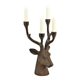 Adventi gyertyatartó szarvas 34 cm