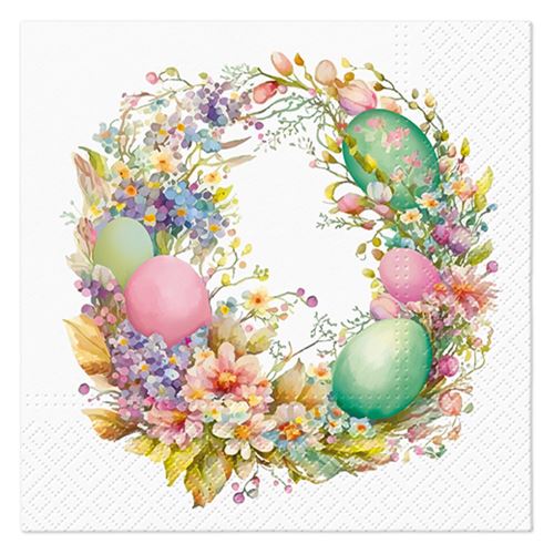 PAW L szalvéták 33x33cm Easter Wreath