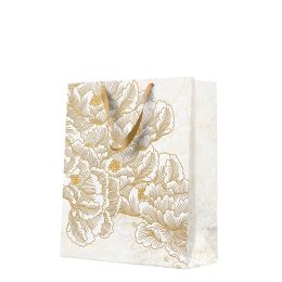 Vintage Gold Petal Design ajándéktáska, nagy premium