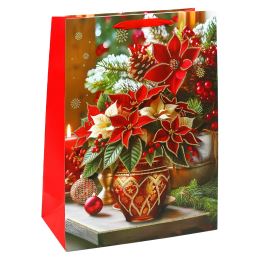 Karácsonyi ajándéktáska 32x26x12 cm (4féle mintából álló válogatás – /ár 1 db-ért) (2)