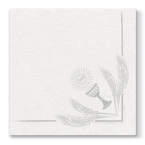 PAW AIRLAID 40x40 cm My First Communion Silver szalvéta