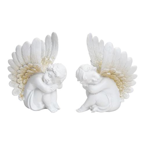 Ülő angyal figura 18 cm (2 minta keveréke / 1 darab ára)