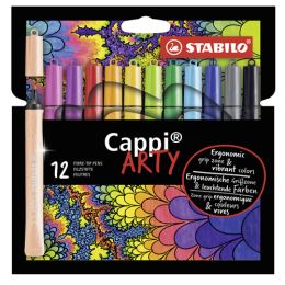 Szálas szövegkiemelő jelölő gyűrűvel a kupakhoz - STABILO Cappi -ARTY- 12 db-os csomagolás Szálas szövegkiemelő jelölő gyűrűvel a kupakhoz - STABILO Cappi -ARTY- 12 db-os csomagolás
