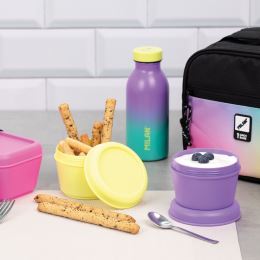Hermetikus kerek ebéddoboz 0,25 l lila, Sunset sorozat (1)