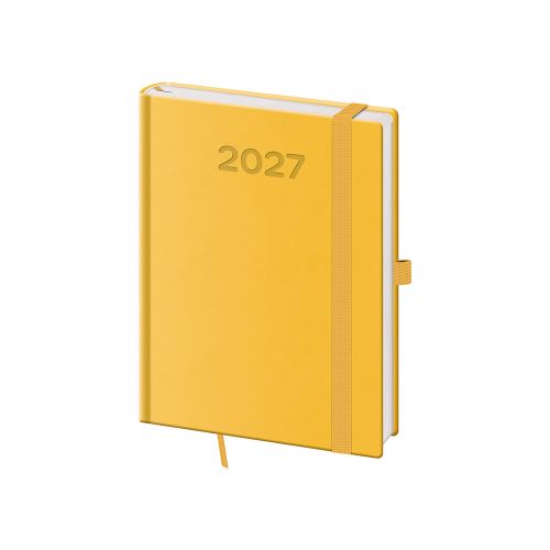 Diár 2027 denný B6 Print Pop - žltá