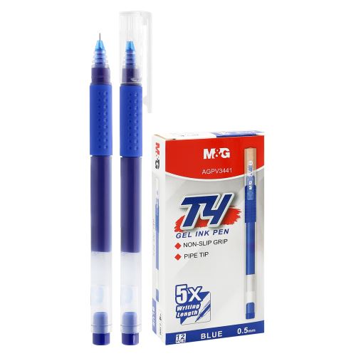 Gél toll M&G T4 (0,5 mm) - kék utántöltővel