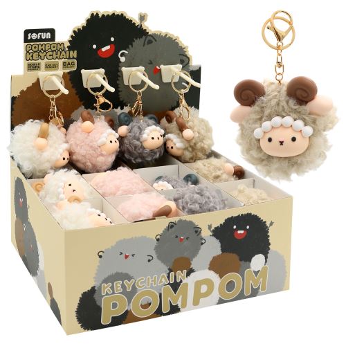 JUNIOR PomPom birka kulcstartó / medál (mix /ár 1db) (1)