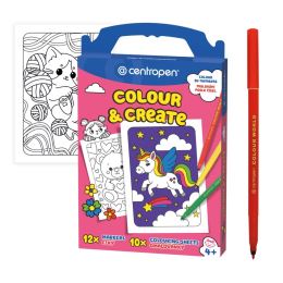 Festés számok alapján + CENTROPEN Colour &amp; Create filctollak – lányoknak