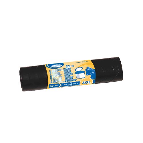 Szemeteszsák 30 l fekete extra erős 50x60 cm /23 mic/