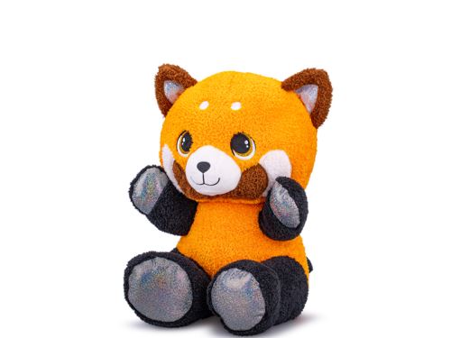 Panda piros plüss 16,5cm ülve 0m+ táskában