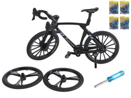 Bicykel závodný 10,5cm kov s náhradnými kolesami 4farby v krabičke