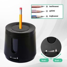 Eagle TY49USB elektromos/USB hegyező, fekete/kék