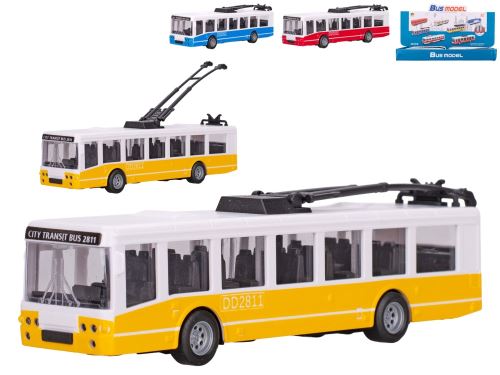 17 cm-es trolibusz, 3 színben, 12 darabos csomagban, DBX-ben