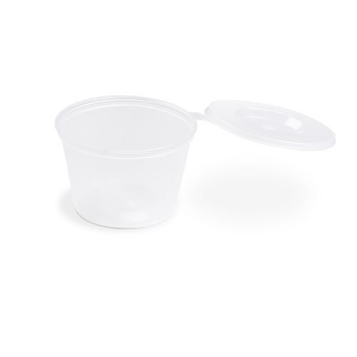 Kötszeres tál (PP) átlátszó fedővel O70mm 120ml [50 db]