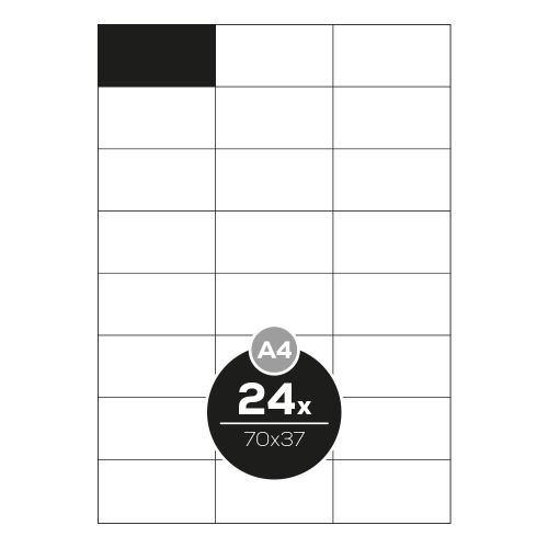 Top Stick etikett A4/100 db, 70x37 mm - 24 etikett, fehér